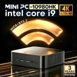 New Mini Gaming PC Desktop Windows 11 Pro Intel Core I9 10980HK/i36100 Mini PC 16GB RAM 512GB 1TB SSD PC Gamer Computer Dual WIFI 6 BT5.2 4K HD