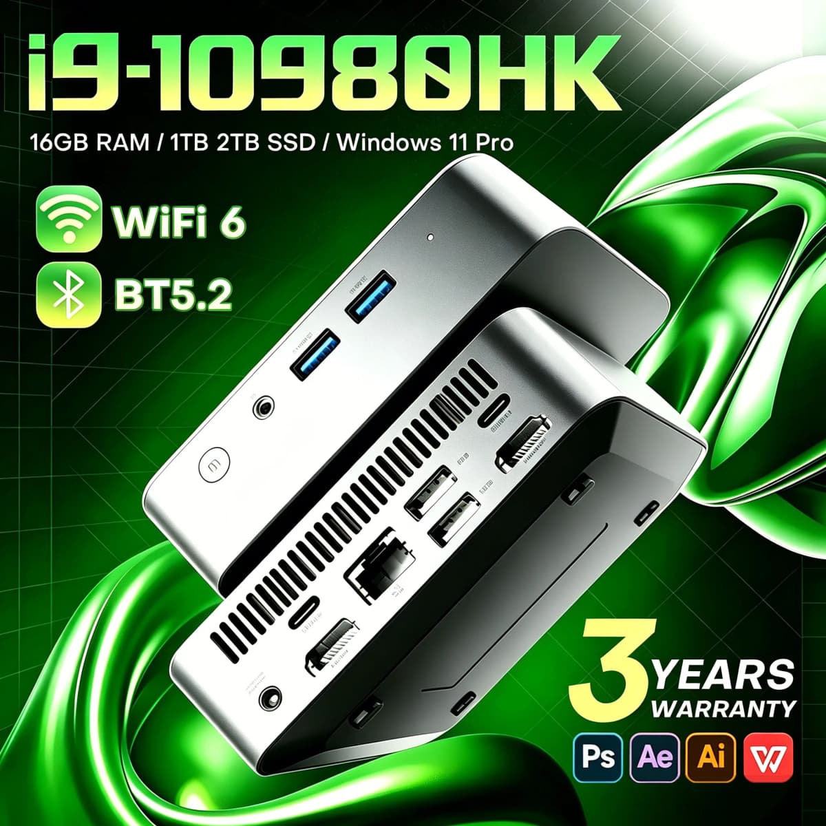 Windows 11 Pro Mini Pc Computer Intel N150/Core I9 10980HK/I3-6100 16GB RAM 512GB 1/2TB SSD Pocket PC Gamer 4K HD Mini Gaming PC Desktop