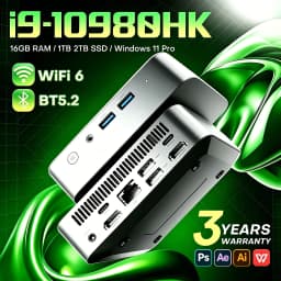 Windows 11 Pro Mini Pc Computer Intel N150/Core I9 10980HK/I3-6100 16GB RAM 512GB 1/2TB SSD Pocket PC Gamer 4K HD Mini Gaming PC Desktop