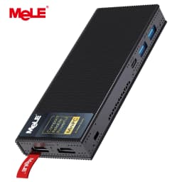 MeLE PCG02 Pro Fanless Stick PC N100 8GB 256GB , Reddot Winner Mini Computer Dual HDMI, WiFi5 Gigabit Ethernet, USB Type-C PD3.0