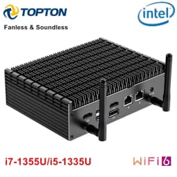 13th Gen Intel i7 1355U i5 1335U Fanless Mini PC 2*2.5G LAN PCIE4.0 DDR4 Tunderbolt 4 eGPU Desktop PC Gamer Mini Computer WiFi6