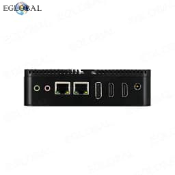 EGLOBAL Intel 12th Elkhart Lake J6412 6413 N95 N100 3HDMI Fanless Mini PC Dual LAN 2x RS232 Windows11 Linux Industrial Computer