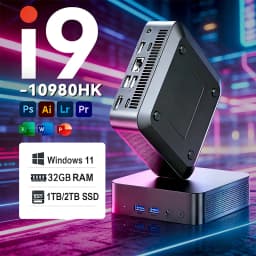 Intel Core I9 10980HK N150 Mini PC Gaming RAM 16GB 32GB M.2 SSD 1TB Windows 11 Pro Portable Computer BT5.2 WiFi6 Office Gamer PC