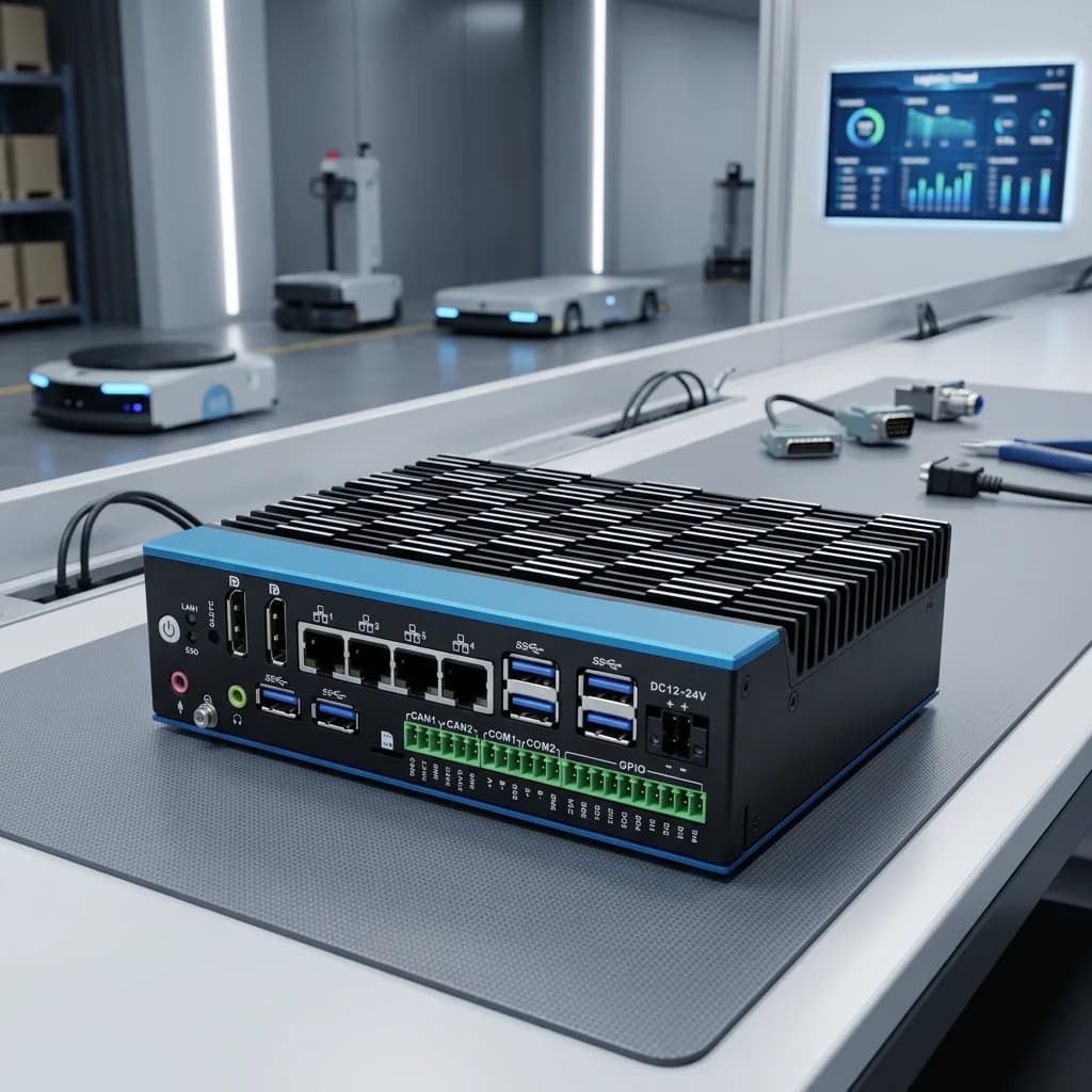 Partaker Mini PC Intel Core I5 1235U I7 1255U DDR5 RAM 4 x LAN TPM2.0 2 x DP 12~24V DC RS485 GPIO AGV AMR Industrial Compter IPC