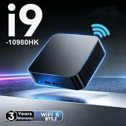 NEW Portable Intel I9 Mini Host Windows 11 Mini PC Intel Core I9 10980HK For Office Study Mini PC 16GB RAM 1/2TB SSD Mini Host 3-Screen Display Intel UHD Graphics PC Mini WiFi 6 BT5.2 Mini PC
