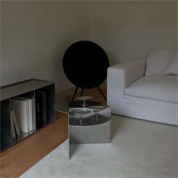 MOMO Stainless Steel Coffee Table Wabi-sabi Style Round Metal Coffee Table Korean Netflix Designer Models Side Table