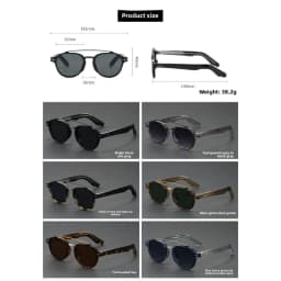 BLMUSA (M) Trendy Pilot Round Myopia Photochromic Prescription Reading Glasses Anti Blue Light Optical Men Polarized Sunglasses