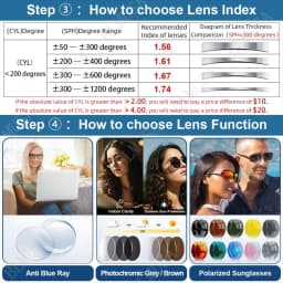 BLMUSA (M) Trendy Pilot Round Myopia Photochromic Prescription Reading Glasses Anti Blue Light Optical Men Polarized Sunglasses