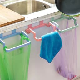 Hanging Trash Bag Rack Garbage Bag Rack Rubbish Bag Storage Rack Holder Portable Cabinet Trash Rack Kitchen Gadgets