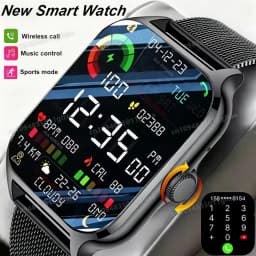 New Smart Watch 2.01 Inch HD Display Answer Make Call Message Preview Sport Modes DIY Dial Weather Forecast For Men Women HT30