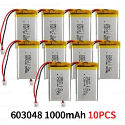 603048 3.7V Battery 1000mAh Rechargeable Lithium Batteries Polymer Cell for Game Console Controller Tendon Gun Bluetooth Headset