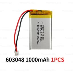603048 3.7V Battery 1000mAh Rechargeable Lithium Batteries Polymer Cell for Game Console Controller Tendon Gun Bluetooth Headset