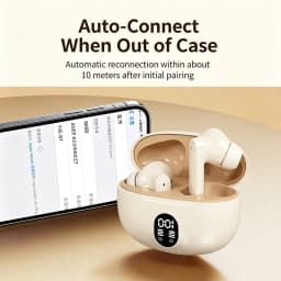 KEBIDUMEI ANC Bluetooth 6.0 Earphones In Ear Wireless Earbuds HiFi Stereo Noise Cancelling Headphones Sports Gaming Headsets