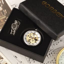 Silver Hand Winding Full Steel Pocket Watches Fashion Unique Skeleton Transparent Mechanical Pocket Watch Fob Chain