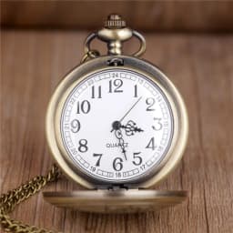 pocket watch on chain Fashion Army Quartz Pocket Watch Retro Steampunk Necklace Pendant Chain Watch карманные часы