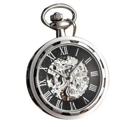 Luxury Retro Hollowed Out Mechanical Pocket Watch with Luminous Waterproof Semi-Automatic Alloy Waist Chain Suitable for Daily