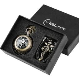 Retro Tone Fullmetal Alchemist High Grade Gifts Sets Pocket Watch Cosplay Edward Elric Anime Design Japan Anime Necklace Clock