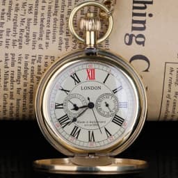 High Quality Luxury Golden Hand Wind Mechanical Pocket Watch Roman Number Dial Pendant Chain Fob Watch
