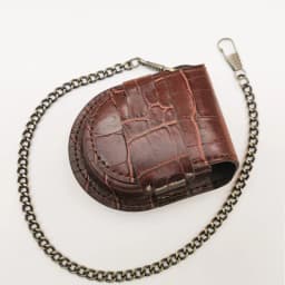Stylish Gentlemen’s Brown-backed Retro Timeless Pocket Watch Case, Premium Mechanical Organizer Holder with Coin Pouch & Chain