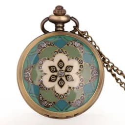Antique Big Dial Men Women Quartz Pocket Watch Vintage Bronze Pendant Necklace Clock Gifts Fob Watch