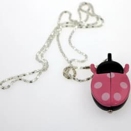 Free Drop Shipping Elegant Hot Popular Fashion Colorful Ladybug Fob Clock Necklace Pocket Pendant Dress Quartz Watch GL02