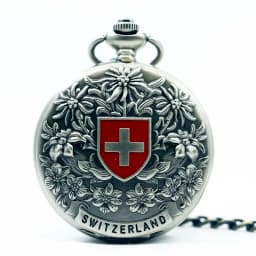 Classic Switzerland Red Cross Hollow Mechanical Pocket Watch Hand Wind Fob Watches High Quality Men Women Pocket Watch Gift