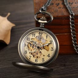 Vintage Luxury Mechanical Pocket Watch Classic Flip Cover Luminous Hollow Out Manual Winding Men Women Mechanical Pocket Watch