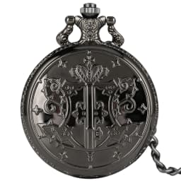Dark Butler Japanese Manga Theme Alloy Pocket Watch Roman Numerals Dial Exquisite Cover Nice Necklace Best Appropriate Gifts