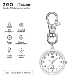 ZGO Sanrio Cinnamoroll Lady Pocket Watch, Simple Design Sense Pendant Watch, Waterproof, Quartz Watch, Gift 733