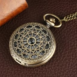 Necklace With Pendant Vintage Pocket Watch Hollow Styles Spider  Bronze Quartz Watches Casual Clock Best Souvenir Gift Relojes