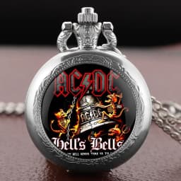 Band theme Glass Dome Vintage Quartz Pocket Watch Men Women Pendant Charm Clock Watch Jewelry Gifts Relojes De Bolsillo