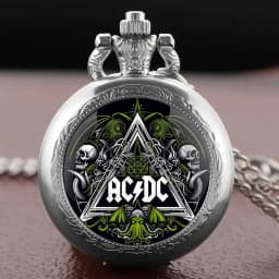 Band theme Glass Dome Vintage Quartz Pocket Watch Men Women Pendant Charm Clock Watch Jewelry Gifts Relojes De Bolsillo