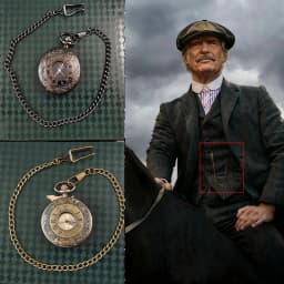 Shelby pocket watch, vest chain, suit accessories, electronic retro tourbillon watch, mechanical men's style