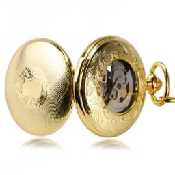 Golden Automatic Mechanical Pocket Watch Fob For Nurse Luxury Fashion Trendy Stylish Shield Pendant Men Women Christmas Gift