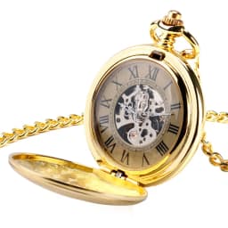 Golden Automatic Mechanical Pocket Watch Fob For Nurse Luxury Fashion Trendy Stylish Shield Pendant Men Women Christmas Gift