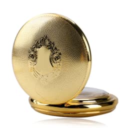 Golden Automatic Mechanical Pocket Watch Fob For Nurse Luxury Fashion Trendy Stylish Shield Pendant Men Women Christmas Gift