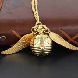 10pcs/lot Wholesale Gold Fairy Ball Quartz Pocket Watch Men's and Women's Vintage Clock Children Gift Pendant Necklace Souvenir