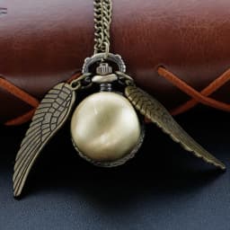 10pcs/lot Wholesale Gold Fairy Ball Quartz Pocket Watch Men's and Women's Vintage Clock Children Gift Pendant Necklace Souvenir