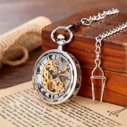 Luxury leisure college style male accessories without cover mechanical pocket watch hollowed out gold party fashionable