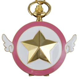 Cute Little Wings Beautiful Girl Five pointed Star Quartz Pocket Watch Fashion Necklace Pendant Clock Men's and Women's Gifts