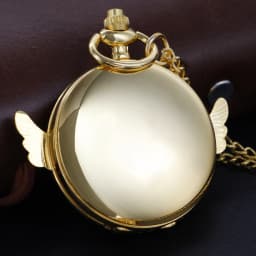 Cute Little Wings Beautiful Girl Five pointed Star Quartz Pocket Watch Fashion Necklace Pendant Clock Men's and Women's Gifts