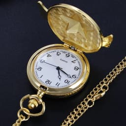 Cute Little Wings Beautiful Girl Five pointed Star Quartz Pocket Watch Fashion Necklace Pendant Clock Men's and Women's Gifts