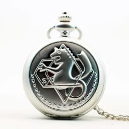 Vintage FullMetal Alchemist Edward Elric Cosplay Pocket watch Dull Polish Brown Hollow Men's Quartz Pocket Watch