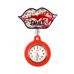 Quicksand Stars Hospital Acrylic Injector & Stethoscope Retractable Nurse Doctor FOB Pocket Watches Clip Hang Medicine Clock