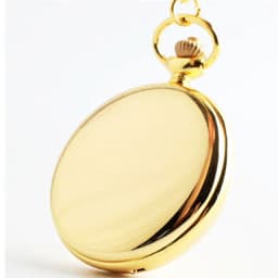 Classic Fashion 37CM Fob Chain Smooth Steel Polish Quartz Pocket Watch Mens Pendant Gifts