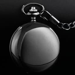 Classic Fashion 37CM Fob Chain Smooth Steel Polish Quartz Pocket Watch Mens Pendant Gifts