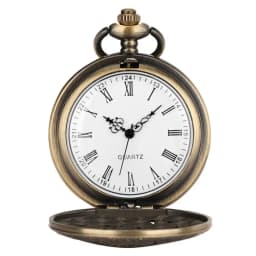 Bronze Vintage Ancient Dragon Design Quartz Pocket Watch Steampunk Analog FOB Pocket Chain Gift Men Women Necklace Pendant Clock