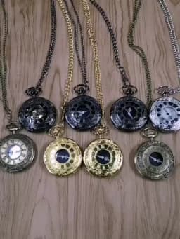 Vintage Charm Black Unisex Fashion Roman Number Quartz Steampunk Pocket Watch Women Man Necklace Pendant with Chain Gifts P427
