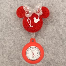Glitter Acrylic Cartoon Mouse Head Stethoscope Lovely Nurse Doctor Alligator Clip Pocket Watches Medical Hang Clock Gift