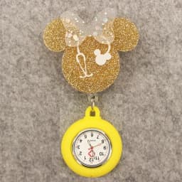 Glitter Acrylic Cartoon Mouse Head Stethoscope Lovely Nurse Doctor Alligator Clip Pocket Watches Medical Hang Clock Gift